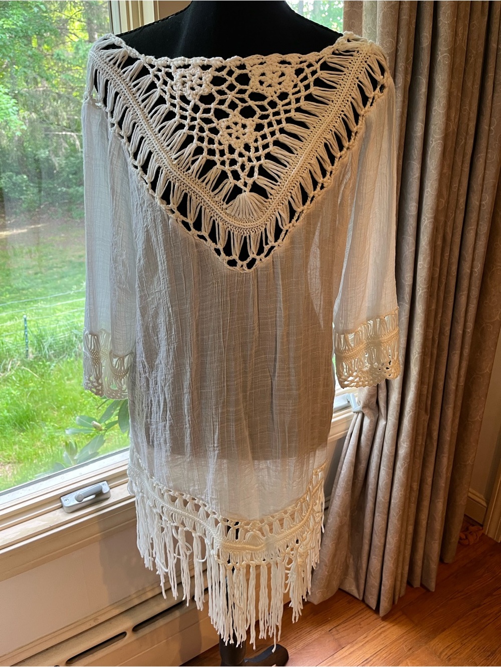 Cupshe crochet fringe swim cover up